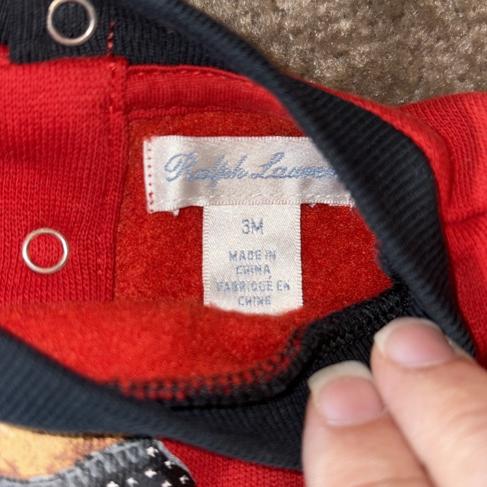 Ralph Lauren Polo Bear newborn infant unisex sweatshirt - Picture 5 of 6
